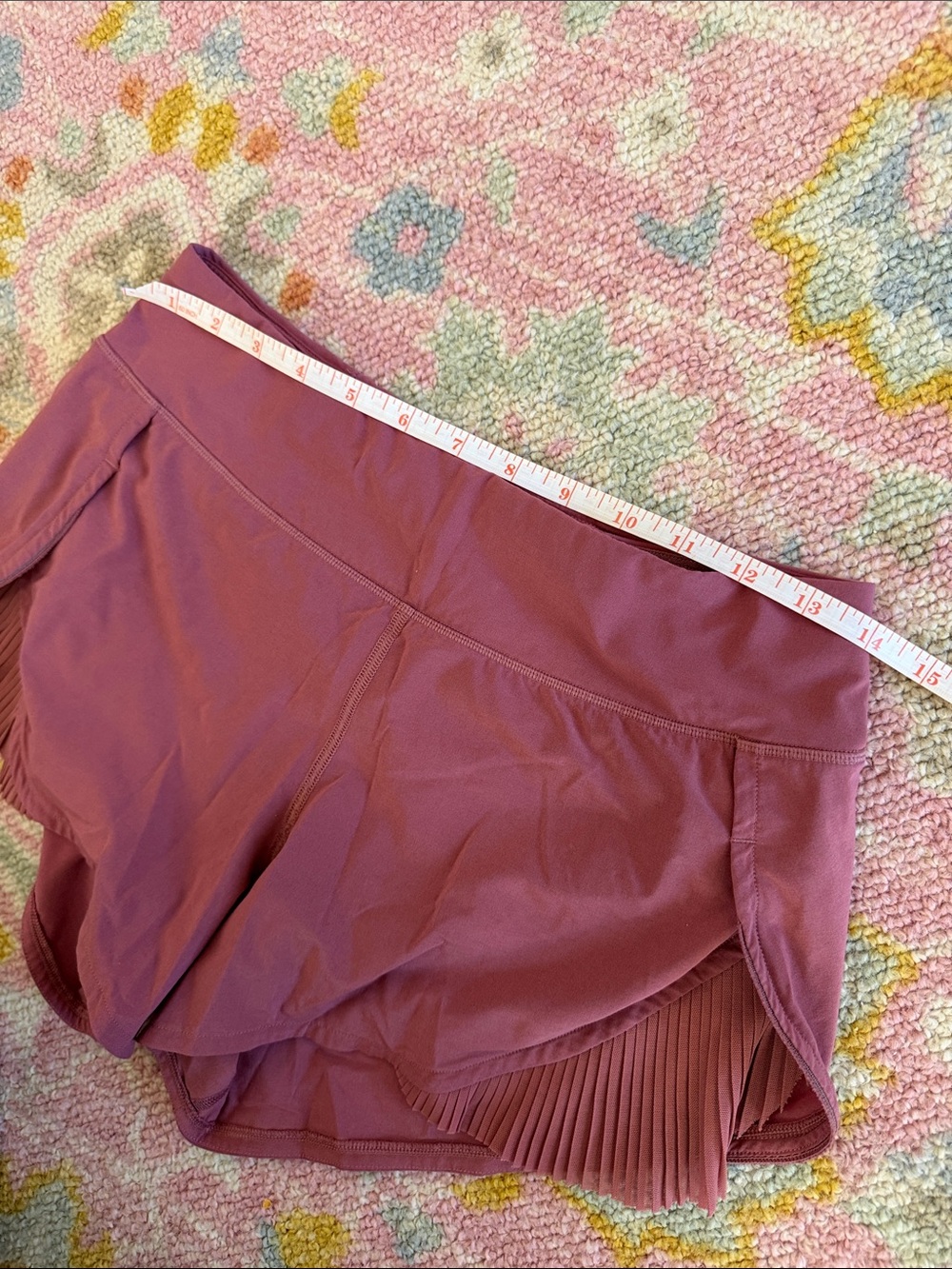 lululemon athletica Pleated Side Running Shorts in Mauve - Picture 4 of 5